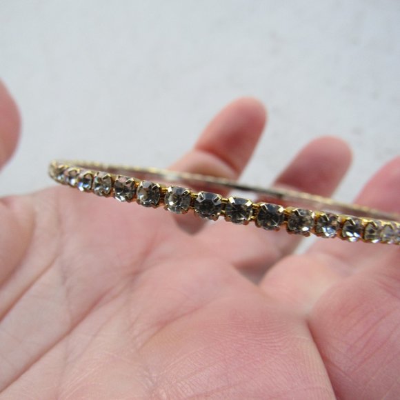 Vintage Rhinestone Bangle - Picture 2 of 2